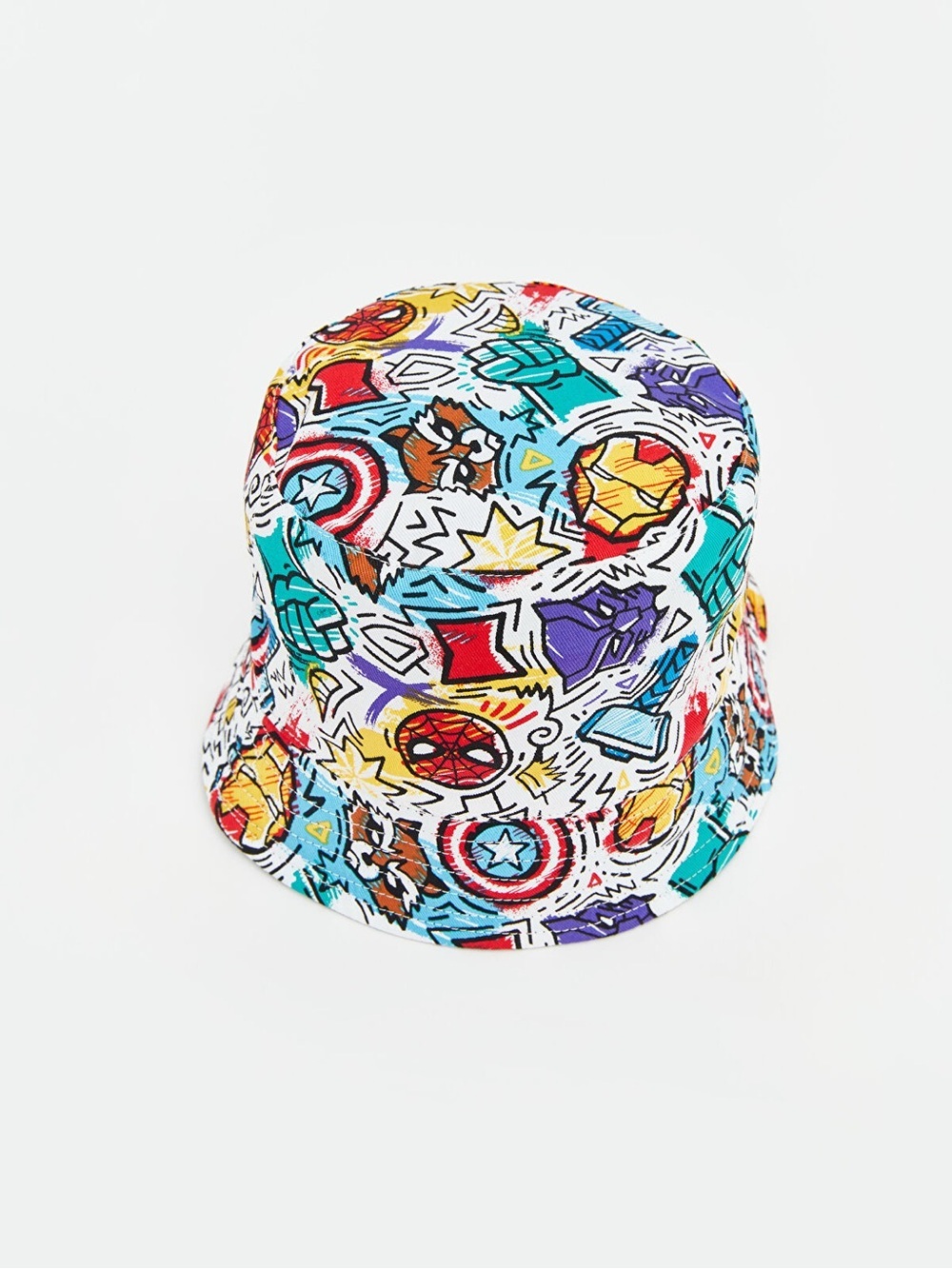 Marvel Super Heroes Avengers Double Sided Comic Print Bucket Hat Kids - Picture 2 of 5